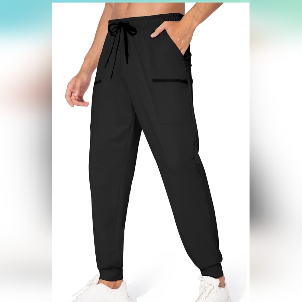 MAROAUT Men's Joggers Pants - Lightweight Sweatpants with Zipper Pockets, Gym